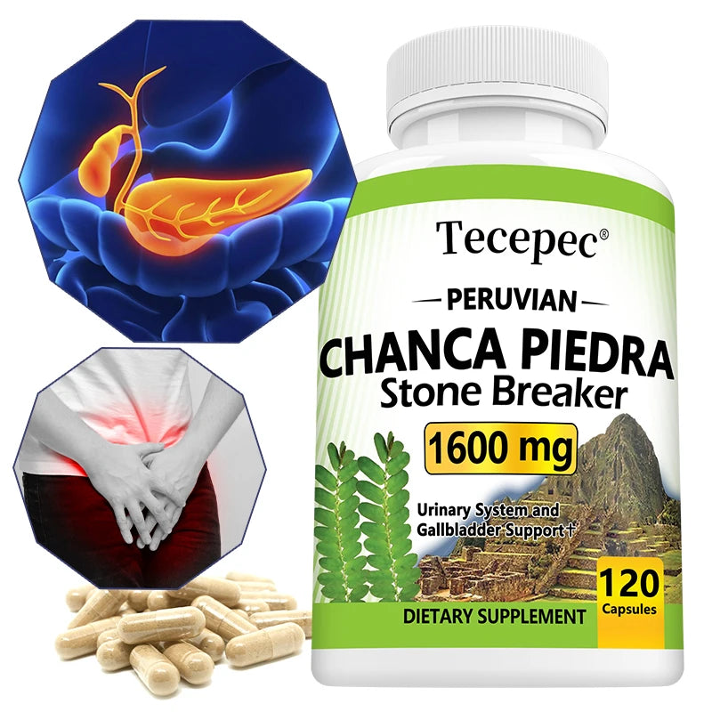 Chanca Piedra 1600 Mg Herbal Supplement Supports Urinary Tract Health Kidney Health Anti-Inflammatory Immunity Booster Health Ca