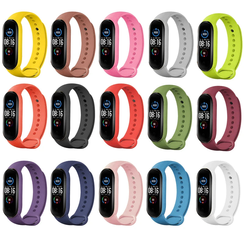 Watchbands For Xiaomi Mi Band 7 6 5 4 3 starp Wristband Silicone Bracelet Wrist Straps combination Smartwatch Accessories