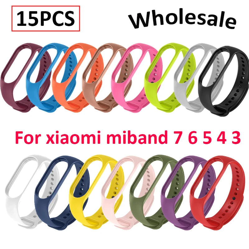 Watchbands For Xiaomi Mi Band 7 6 5 4 3 starp Wristband Silicone Bracelet Wrist Straps combination Smartwatch Accessories