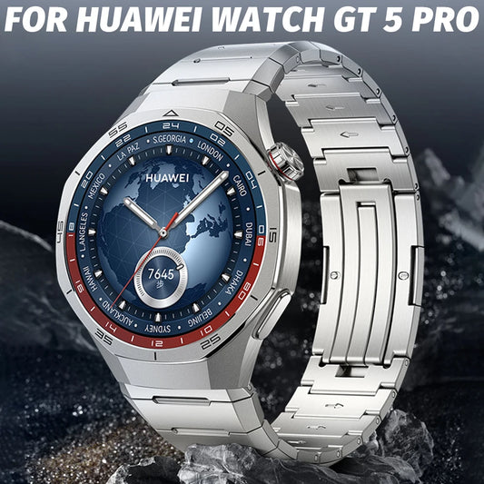 No Gaps Luxury Titanium Strap for Huawei Watch GT 5 Pro Metal Bracelet for Huawei Watch GT5 Pro Specialized Men's Style Strap