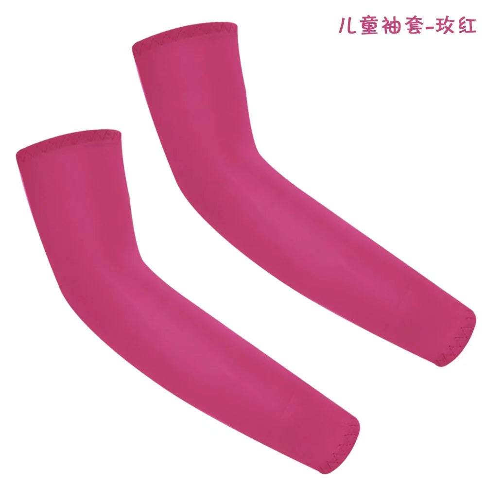 1Pair Arm Sleeves for Kids UV Sun Protection Sleeves Compression Sleeves Cooling Arm Cover Boys Girls Outdoor Sports