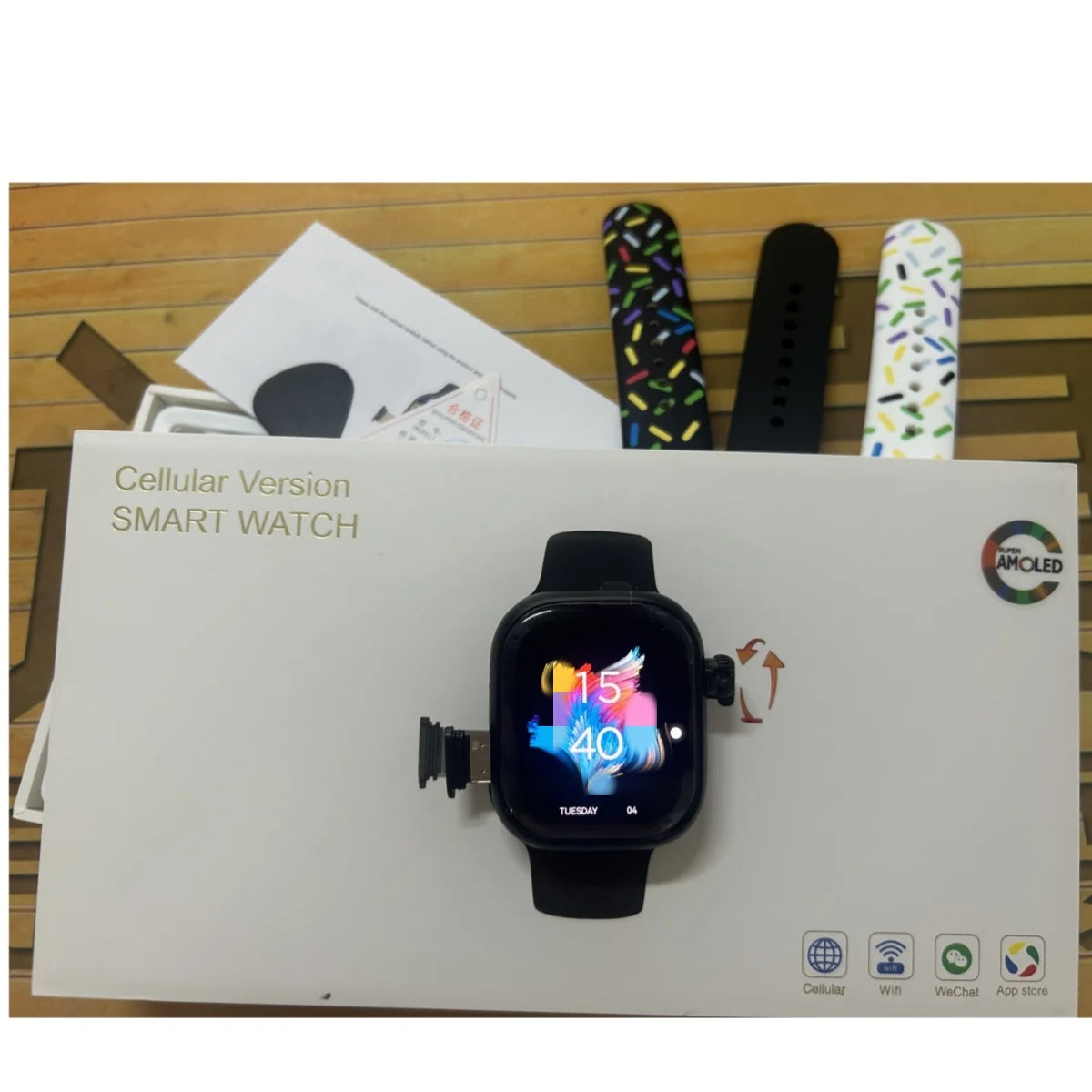 CD99 Smart Watch 8GB RAM AMOLED Wifi ROM GPS 128GB Position APP Download Bluetooth Men Women Cellular Card Version Smartwatch