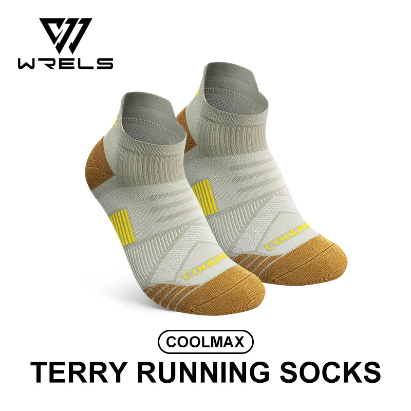 WRELS Coolmax Sports Socks Breathable CoolMax Moisture-Wicking Arch Suppor Damping Socks Professional sports socks Hiking Runnin