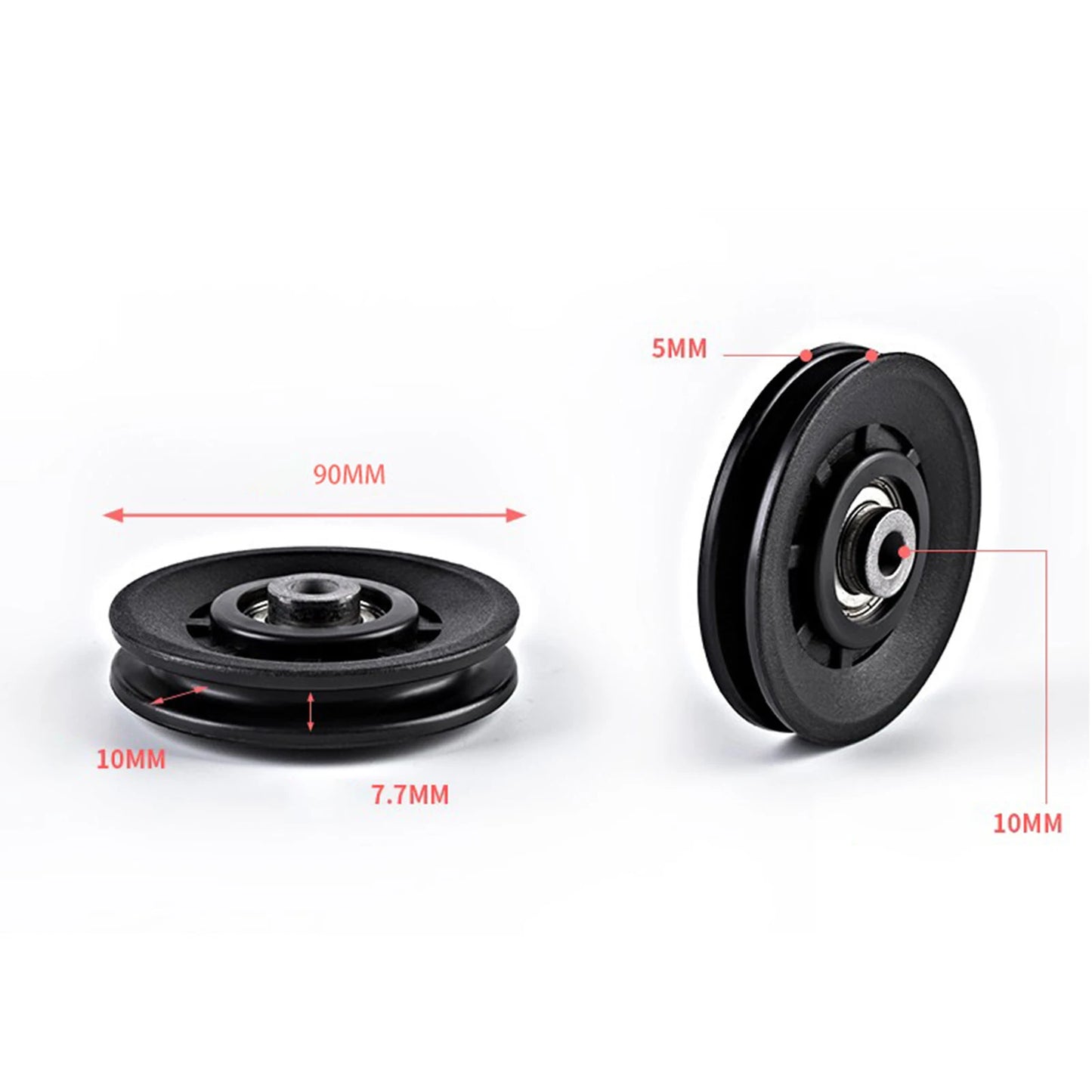 Fitness Pulley Wheel Parts Convenient Wear Resistant Accessory Universal for Cable Machine Pulley System Home Gym Attachments