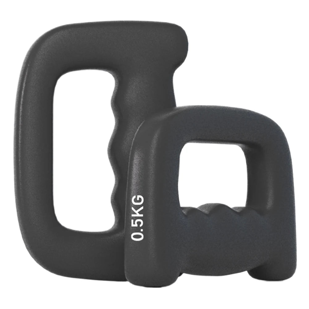 2Pcs Dumbbell Hand Weight Ergonomic D Shaped Boxing Hand Weights Non-Slip Fitness Hand Weight for Strength Speed Explosive Power