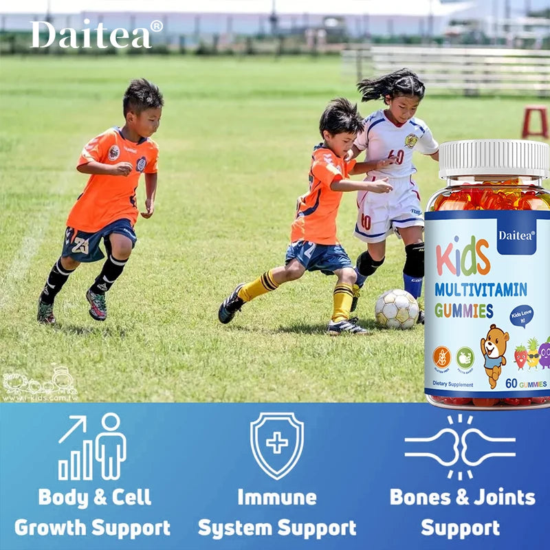 Daitea Multivitamin Gummies - Healthy Heart, Brain and Body Development for Children, Supports Bone, Teeth, Heart Health