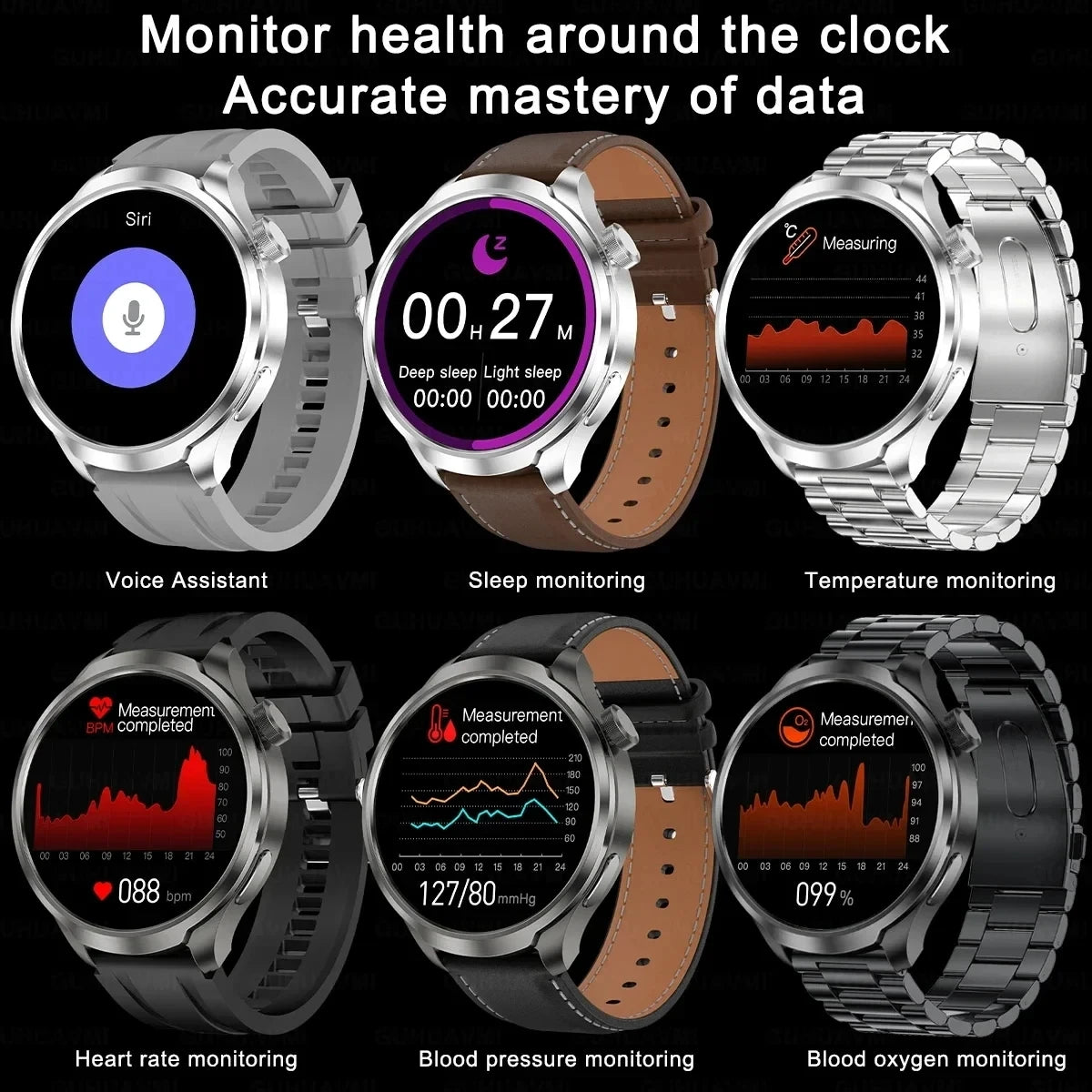 2025 New GPS Sports NFC Fashion Smartwatch Men's 1.85 "AMOLED Screen Heart Rate Blood Pressure Health Smart Watch For Huawei IOS