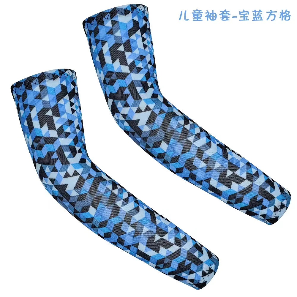1Pair Arm Sleeves for Kids UV Sun Protection Sleeves Compression Sleeves Cooling Arm Cover Boys Girls Outdoor Sports