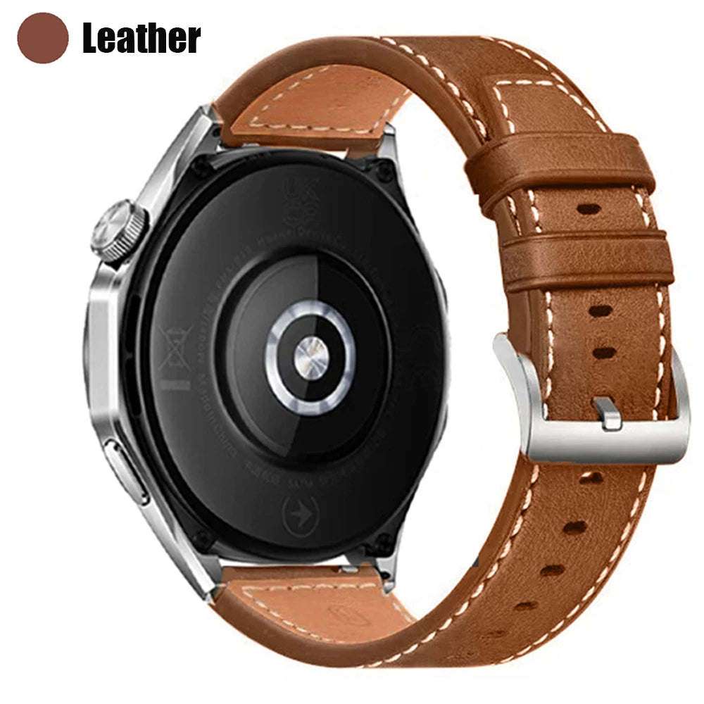 22mm Leather Strap For Huawei Watch GT5 GT 5 Pro 46mm Smart Watch Band Huawei GT 4 3 2 GT4 GT3 Pro 46mm Women Man Watch Bracelet
