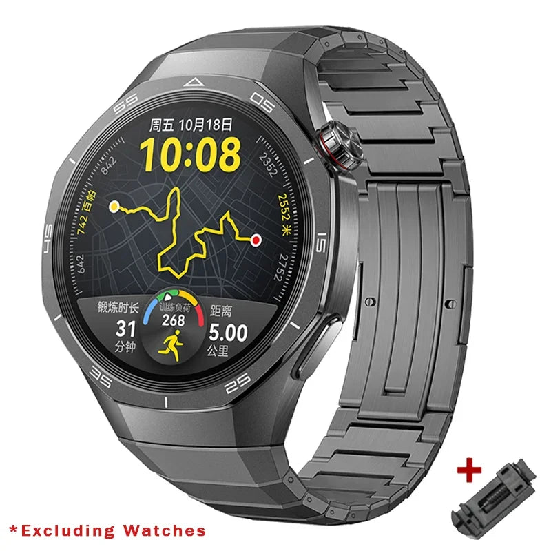 No Gaps Luxury Titanium Alloy Strap for Huawei Watch GT 5 Pro Metal Bracelet for Huawei Watch GT 5 Pro Men's Style Business Band