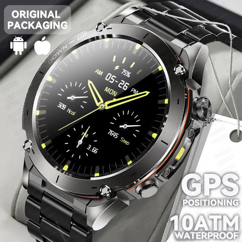 New For HUAWEI Dual-Band Satellite GPS Smartwatch Ultra HD AMOLED Screen Compass 10ATM Waterproof Sports SmartBracelet Men Watch