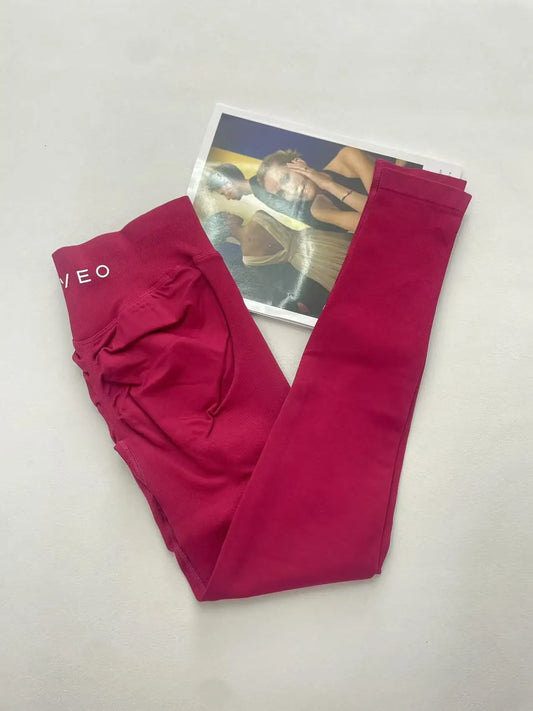 Seamless Yoga Pants Impact Leggings Women High Stretch Low Ribbed Band Scrunch Gym Leggings Fitness Sweat Wicking Workout