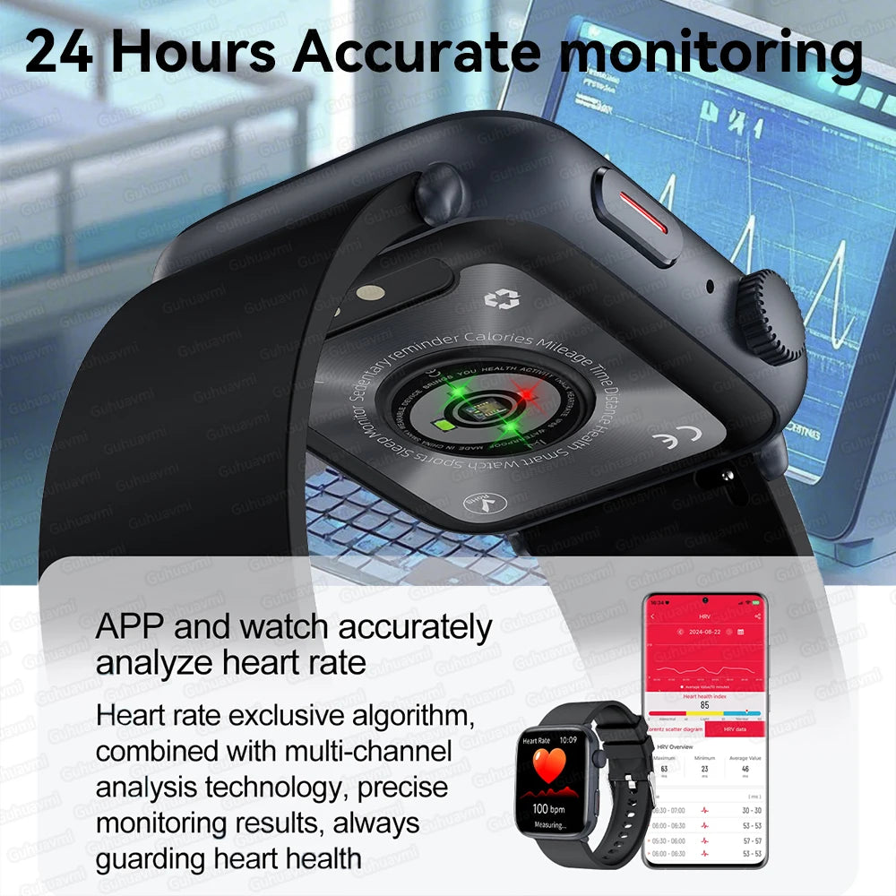 2025 New For Xiaomi AI Diagnosis NFC Smart Watches Men Blood Pressure Heart Rate IP68 Waterproof Health Track Smartwatches Women