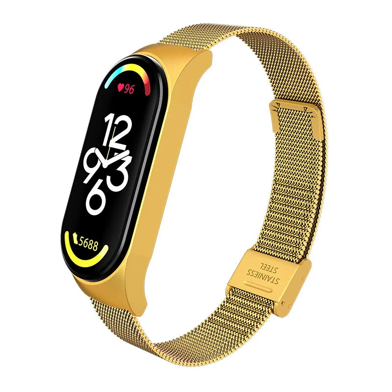 Strap for Xiaomi Mi Band 6 5 4 3 Metal Milanese Bracelet On Mi Band 4 Luxury Stainless Steel Wristband for Miband 5 6 Strap