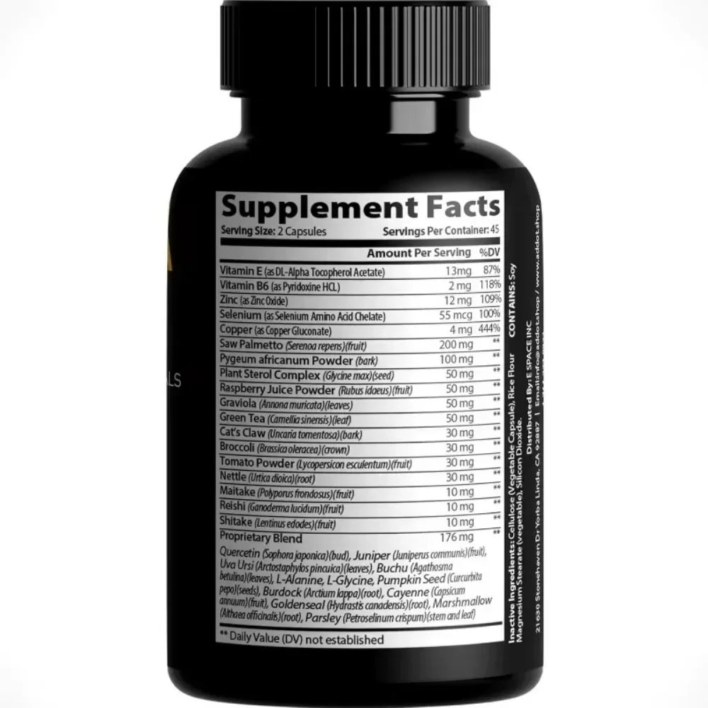 With Saw Palmetto and 30 Powerful Herbal Extracts, Minerals and Vitamins to Maximize Prostate Health, 90 Capsules