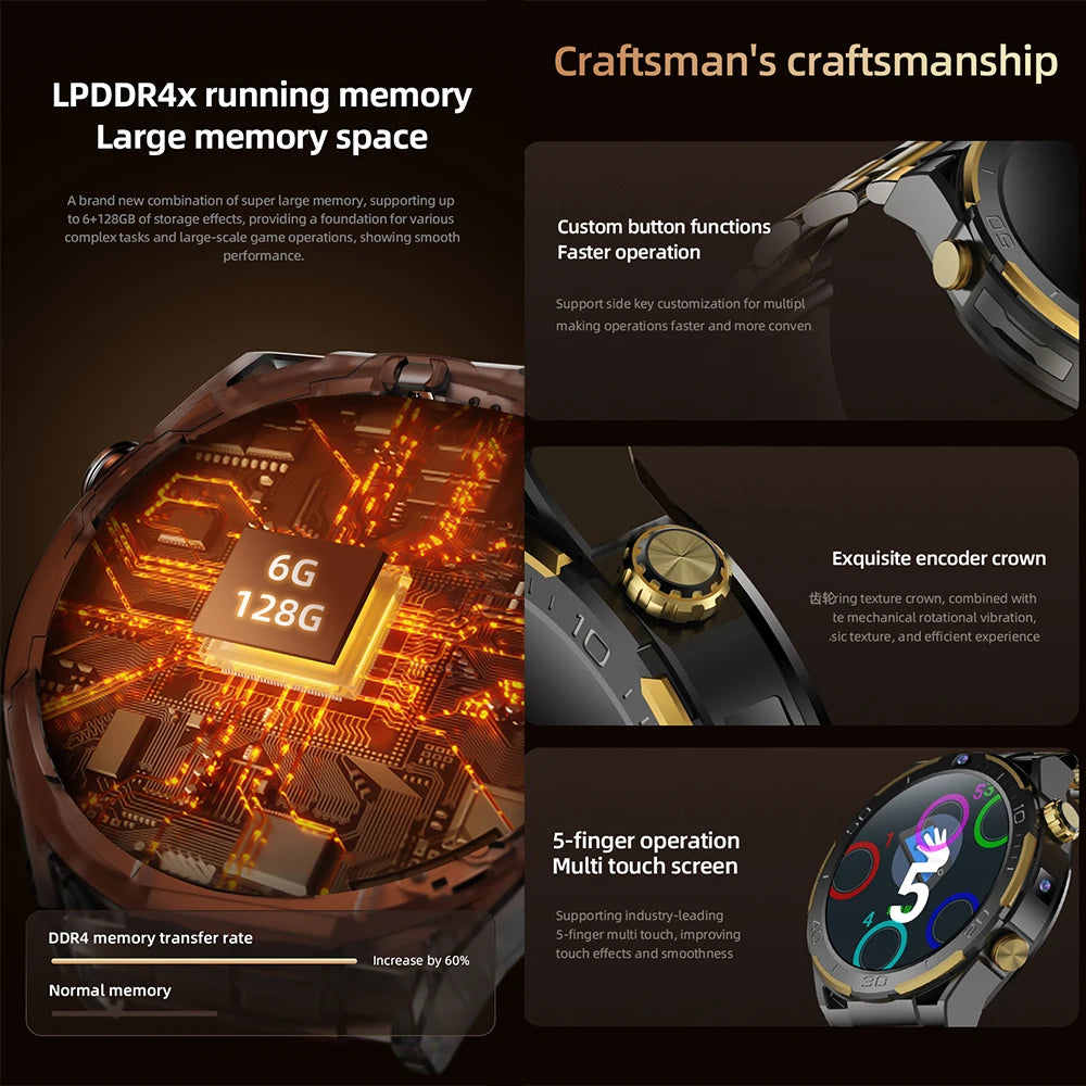 NEW JingTider JT7 MTK6762 Octa Core 4G LTE Smart Watch Men 1.508" Real AMOLED Screen Android 10 Smartwatch Dual Camera WIFI GPS