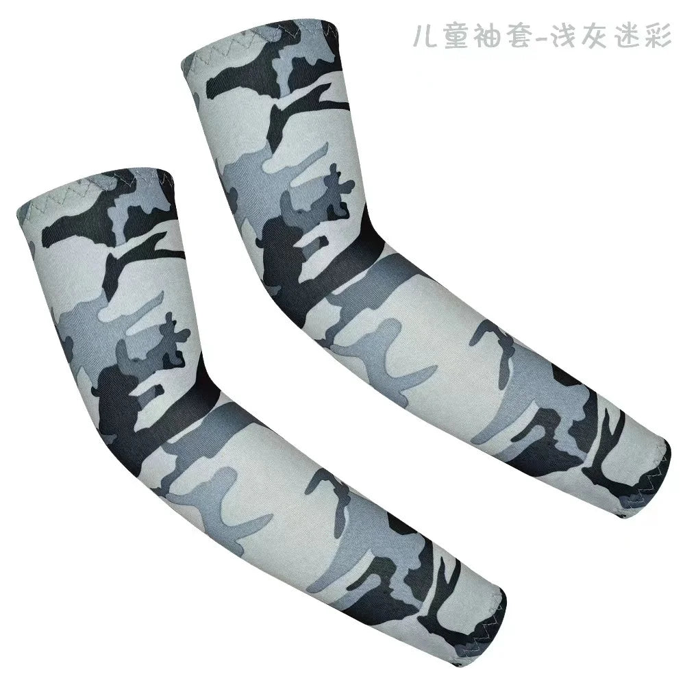 1Pair Arm Sleeves for Kids UV Sun Protection Sleeves Compression Sleeves Cooling Arm Cover Boys Girls Outdoor Sports
