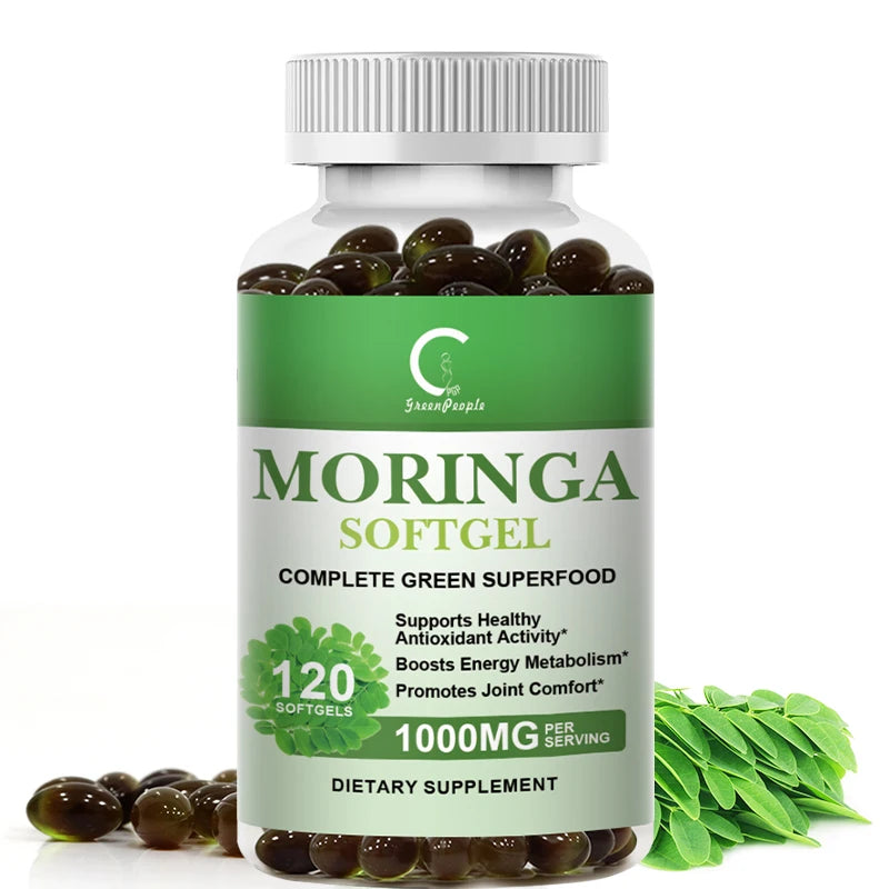 Moringa Capsules -Natural Antioxidant Superfood -Support Energy, Skin Health, Gut Health+ - Essential Vitamins & Amino Acids