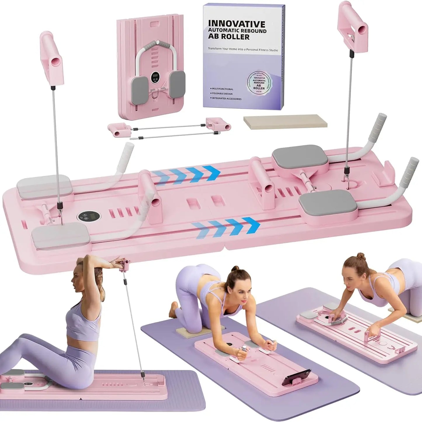 Multifunctional Abdominal Board fitness board Push up Board automatic rebound abdominal muscle curling, home fitness equipment
