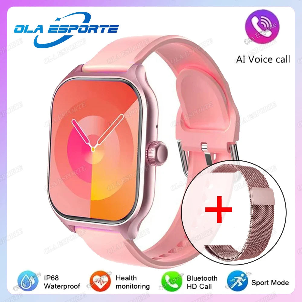 2025 New Smart Watch Women Men Android IOS Phone Bluetooth Call Blood Oxygen Blood Pressure Monitor smartwatch for Xiaomi Huawei