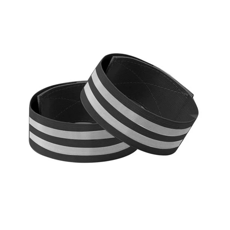 2PCS Running Reflective Arm Bands for Wrist Ankle Leg LED Reflector Armband Night Cycling Safety Light Tape Led Bracelet Strap