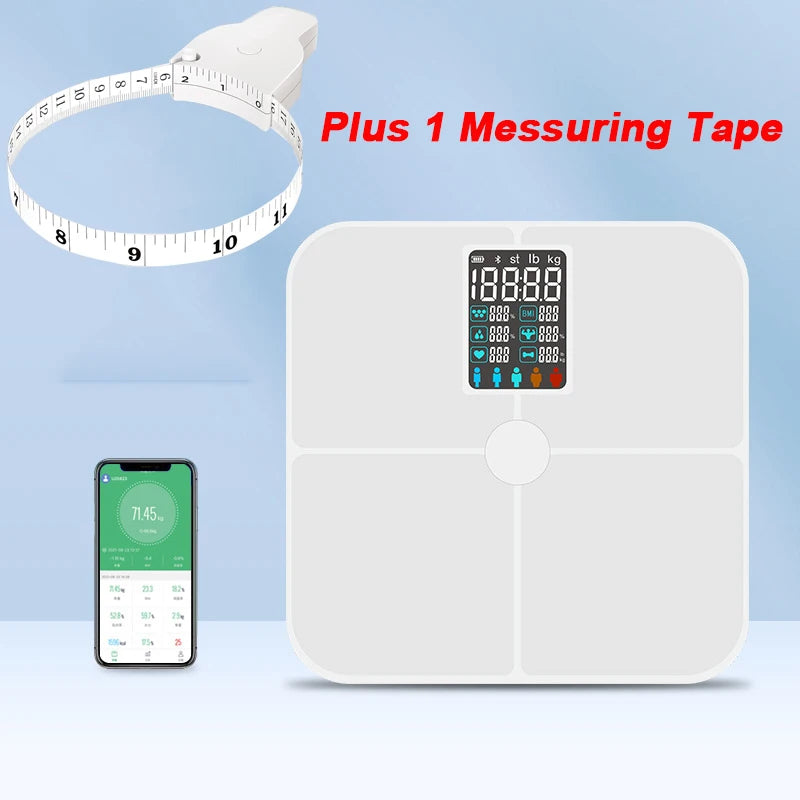 intelligent BMI Scale Super Smart Multifuctional Digital Body Weighing Fat Scale Body Composition Analyzer Bathroom Weight Scale