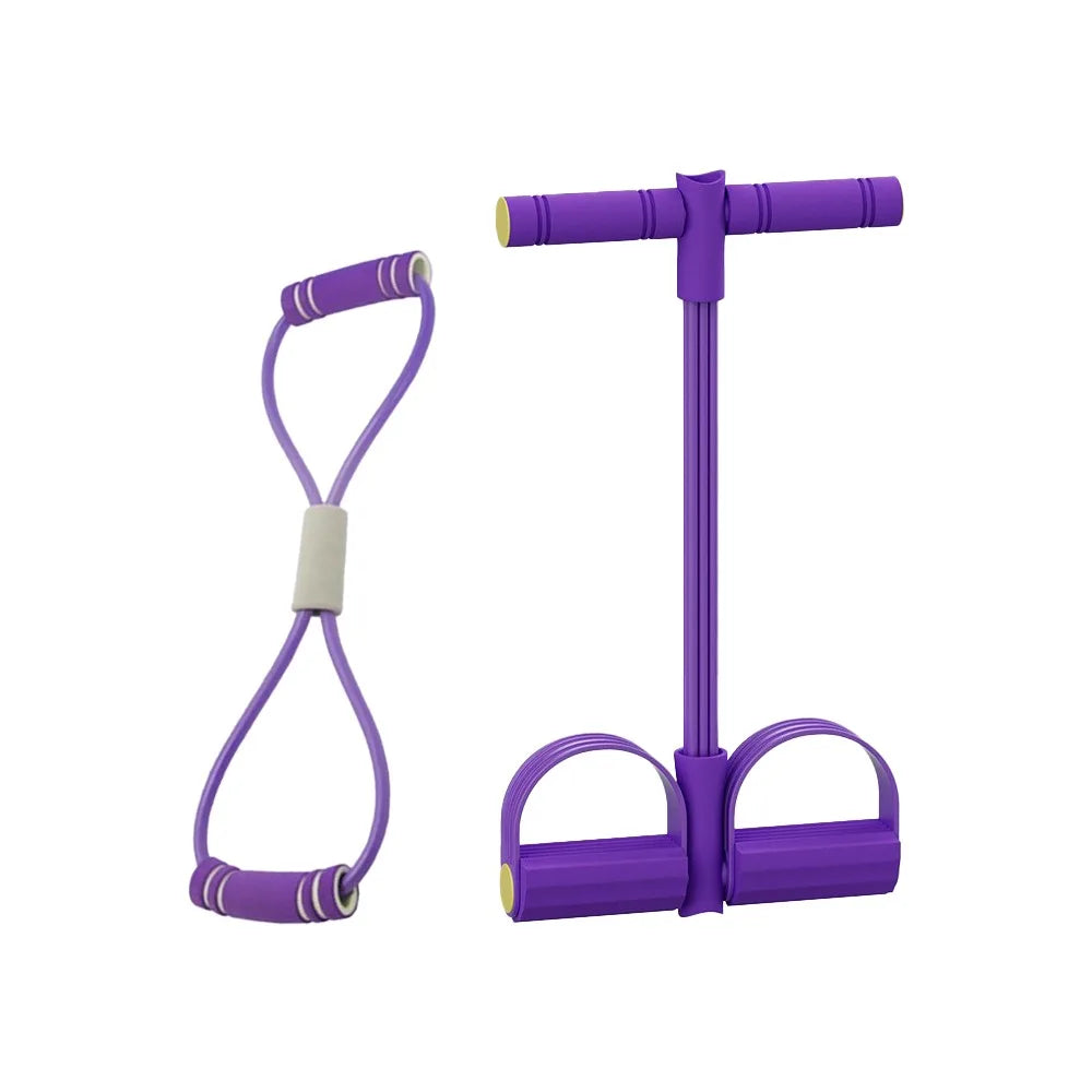 6-Tube Resistance Bands Set with Foam Sport At Home Yoga Pedal Puller Shoulder Opening TPE 8-Line Tension Rope Fitness Equipment