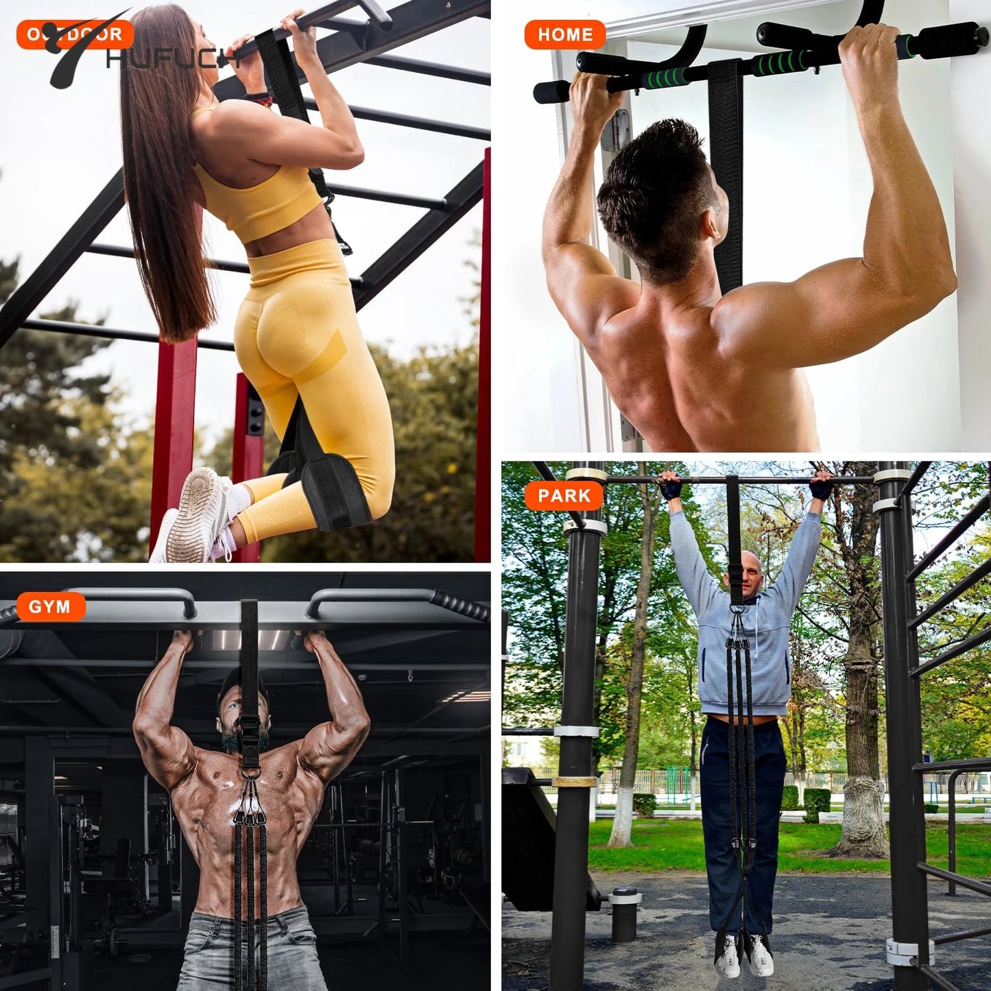Pull Up Assistance Bands Set Resistance Strap Elastic Hanging Rope Pull Bar Fitness Home Men's Auxiliary Pull Latex Workout Band
