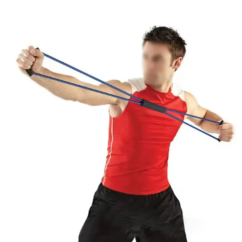 1 Pc 8-shaped Tension Rope Auxiliary Household Elastic Band with Handles Training Equipment For Leg Thigh Arm Strength Training