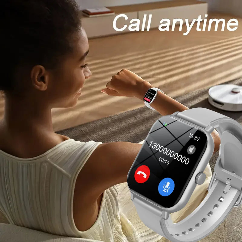 LAXASFIT 2025 New Men's Smart Watch Women's Gift Full Touch Screen Sports Fitness Watch Bluetooth Phone Digital Smart Watch