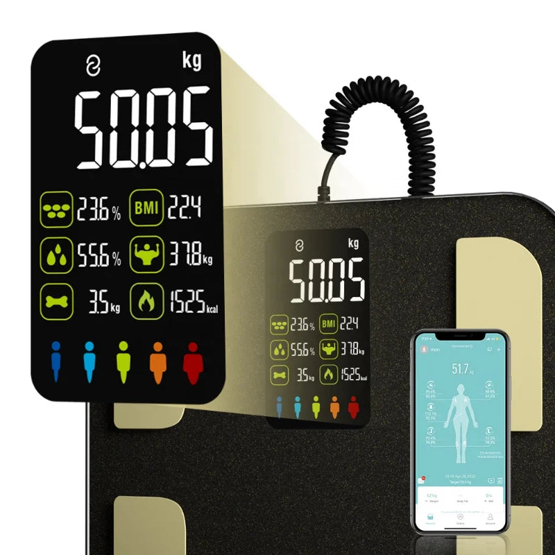 Smart Bioimpedance Scale Smart Body Composition Scale Digital Scale Body Fat Weight Scale Balance Bioimpedance Scale