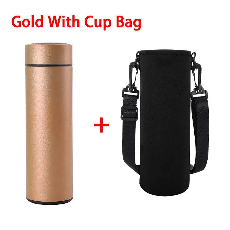 500ML Intelligent Temperature Thermos Bottle Stainless Steel Insulated Cup Portable Vacuum Flask Keeps Cold and Heat Thermal Mug
