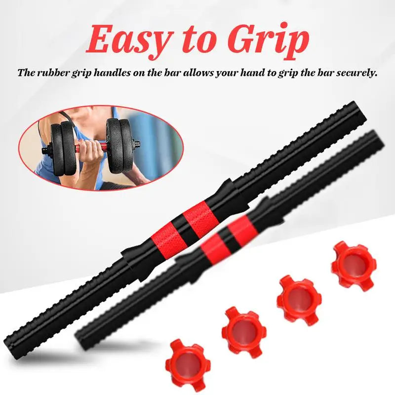 Dumbbell Handle 2pcs Adjustable Dumbbell Bar Handle Standard Threaded Dumbbell Handle For Men And Women Weightlifting