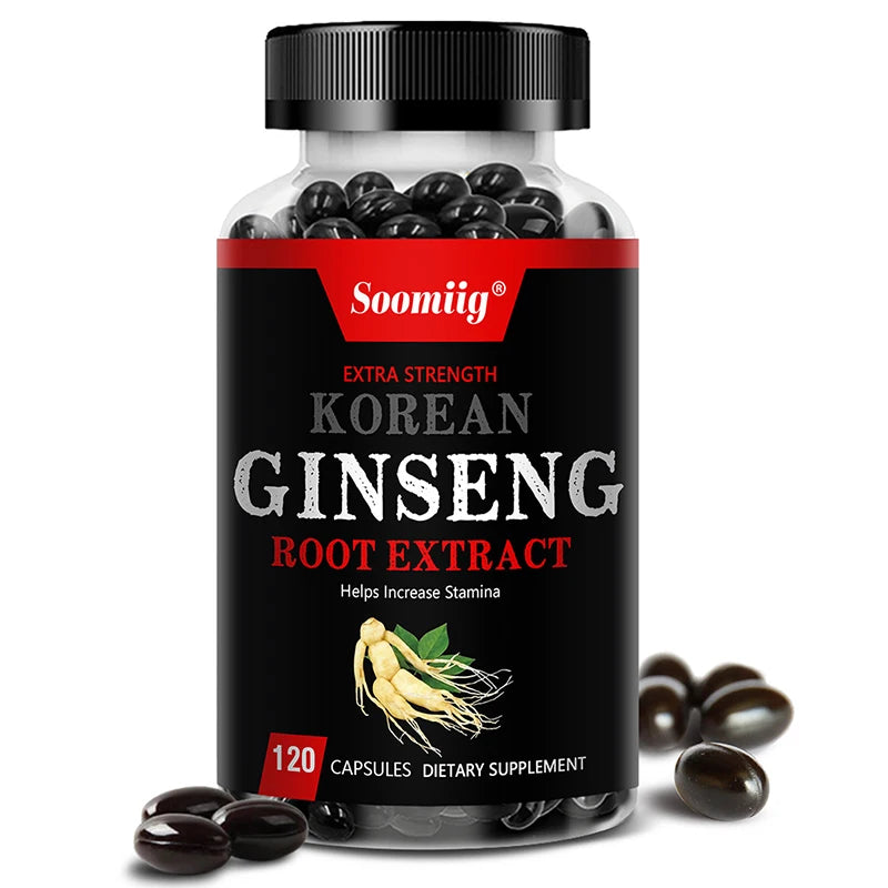 Korean Red Ginseng Extract - Enhances Endurance, Strength and Mood BalanceStrong for energy, stamina and focus