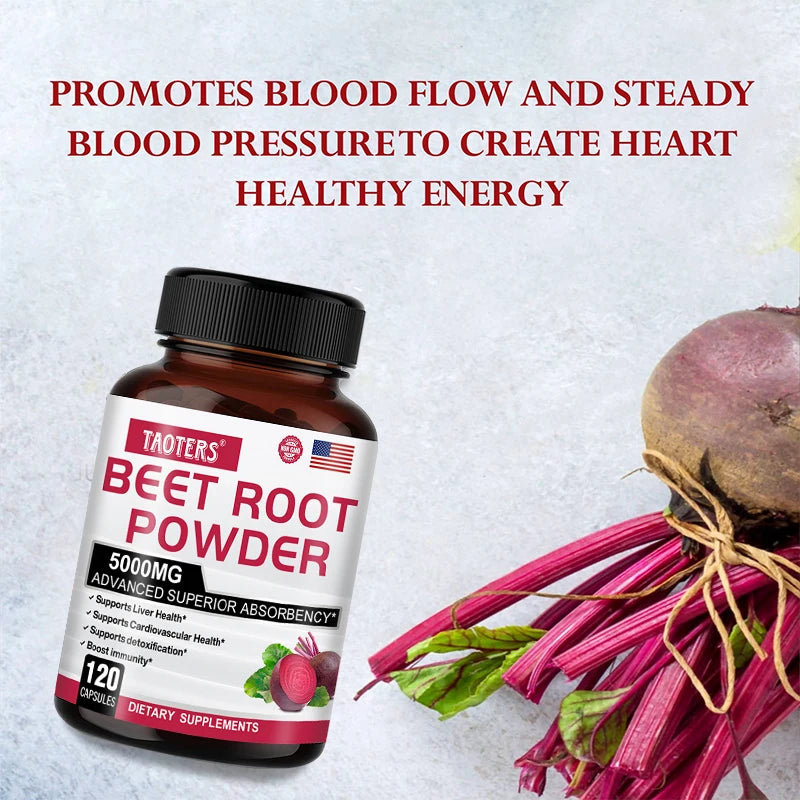 TAOTERS Beetroot + Milk Thistle + Black Pepper Extracts Benefit Liver Health, Cardiovascular Health, Detoxification and Immunity
