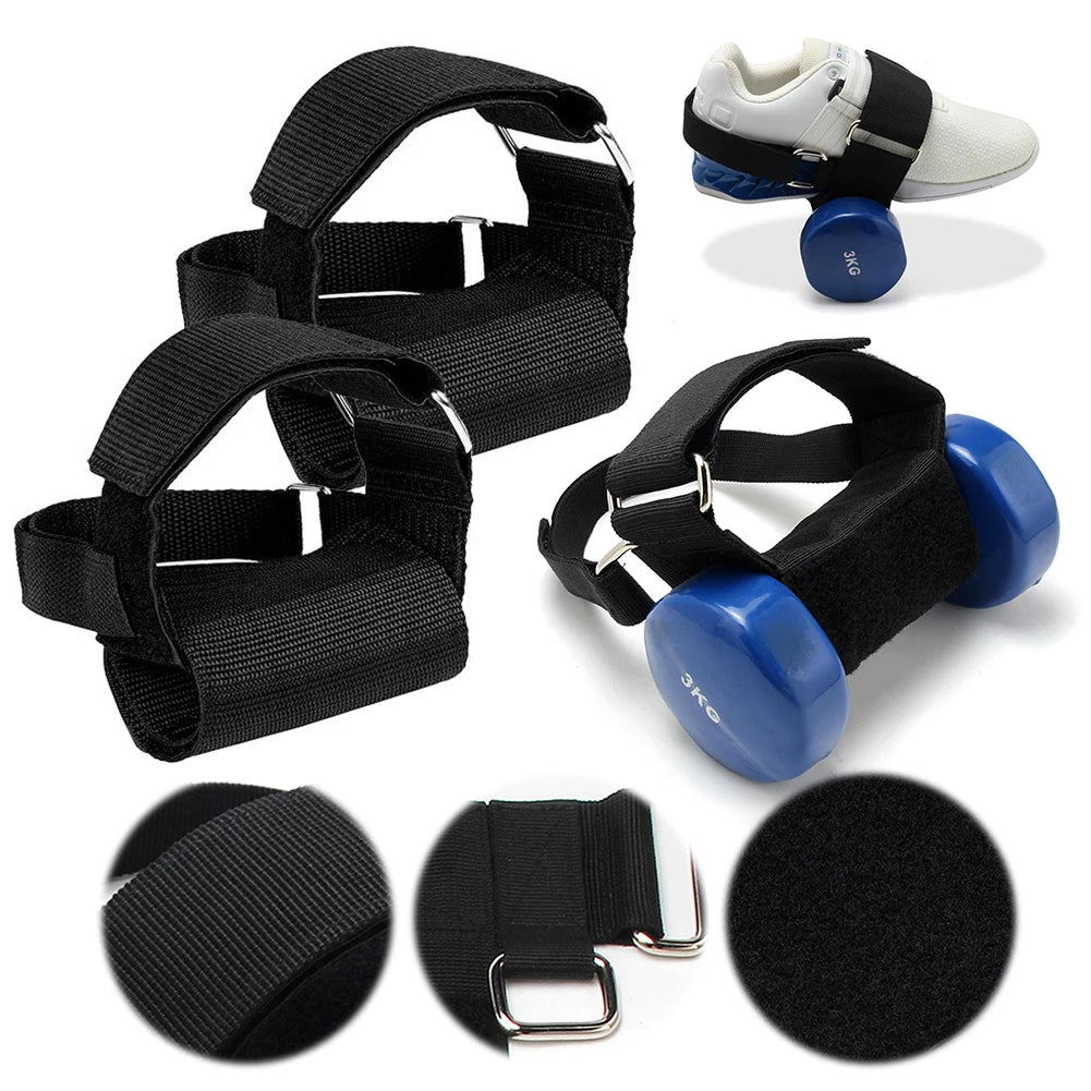 Dumbbell Ankle Strap Feet Dumbbell Attachment with Hook and Loop Fastener Dumbbell Webbing for Leg Muscles Strength Training