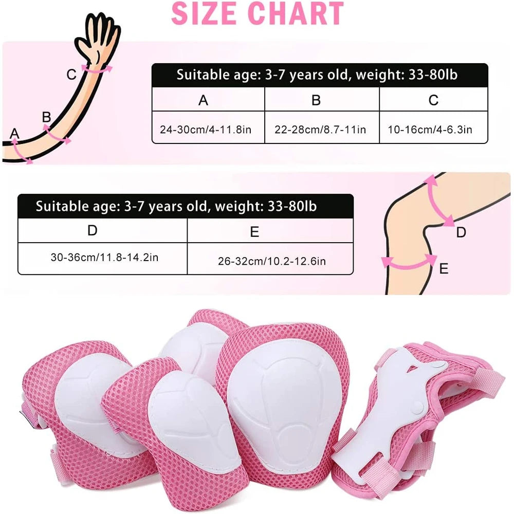 Kids Bike Helmet Knee Elbow Wrist Pads,Toddler Helmet with Protective Gear Set,for Bicycle Cycling Skateboard Scooter Skating