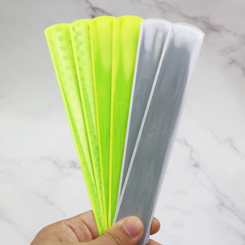 2pcs Bicycle Reflective Strips Safety Legs Tie Reflective Strap Reflective Material Traffic Safety Rain Coat Reflective Tape