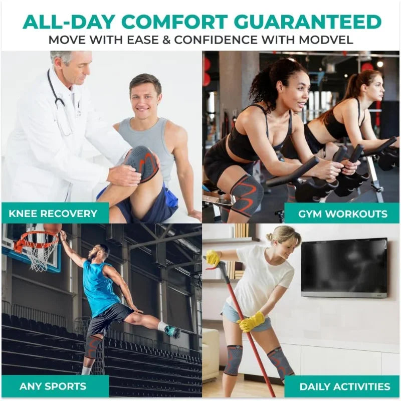 Knee Brace Knee Compression Sleeve for Knee Pain Running Weightlifting Knee Sleeves Support Breathable for Arthritis Sports Gym