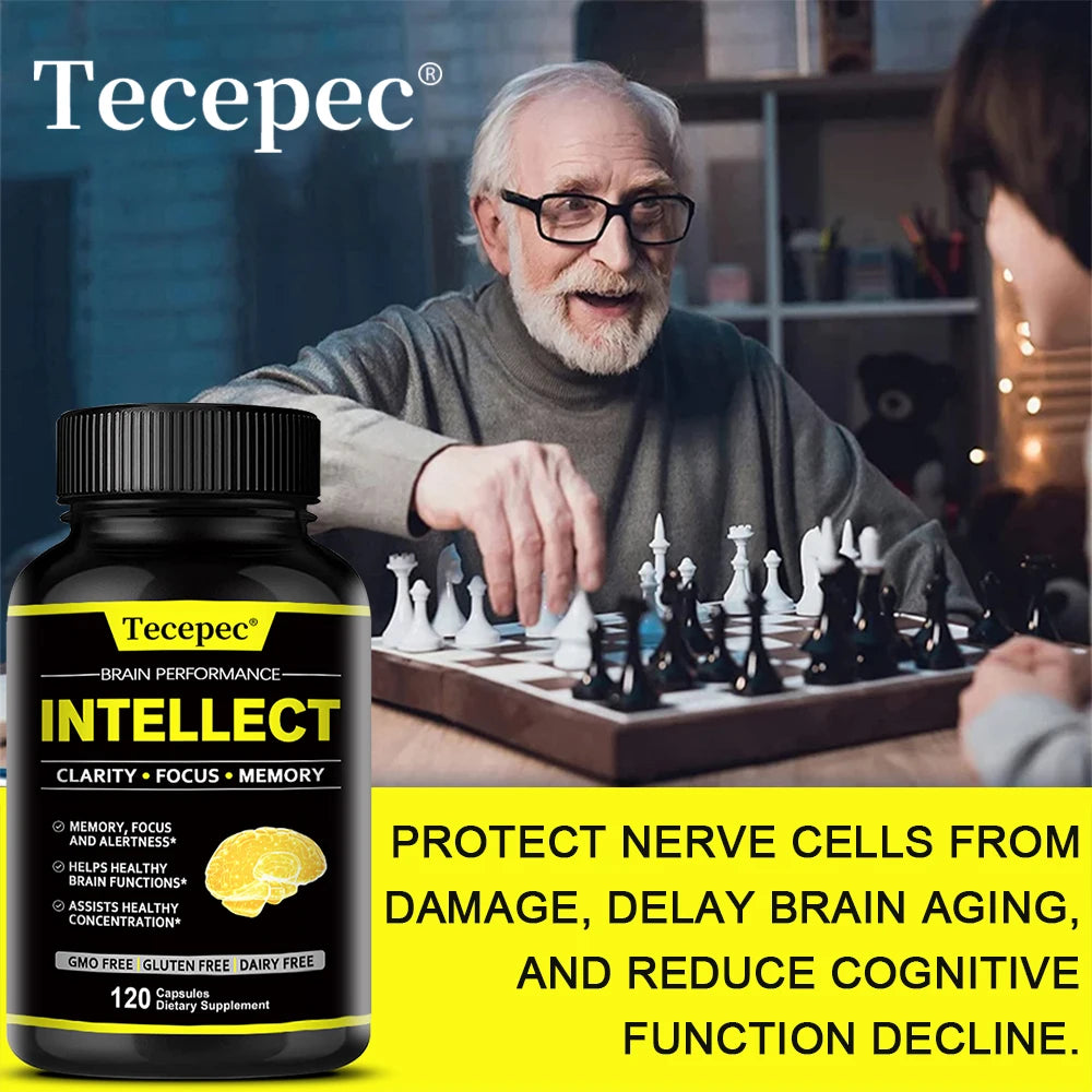 Nootropics - Support healthy brain function, help fight mental dullness and brain fog, and slow brain aging