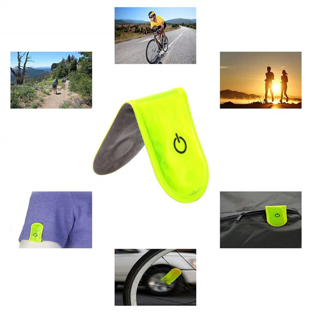 Outdoor Sports LED Safety Light Reflective Magnetic Clip on Strobe Running Walking Bike Cycling Warning Reflector Warning Clip