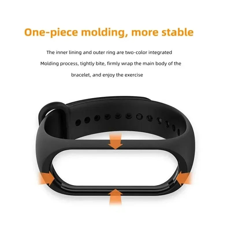 2Pcs Watchband For Mi Band 7 6 5 4 3 Bracelet Xiaomi Mi Band Strap Silicone Sport Replacement Wristband Smartwatch Accessories