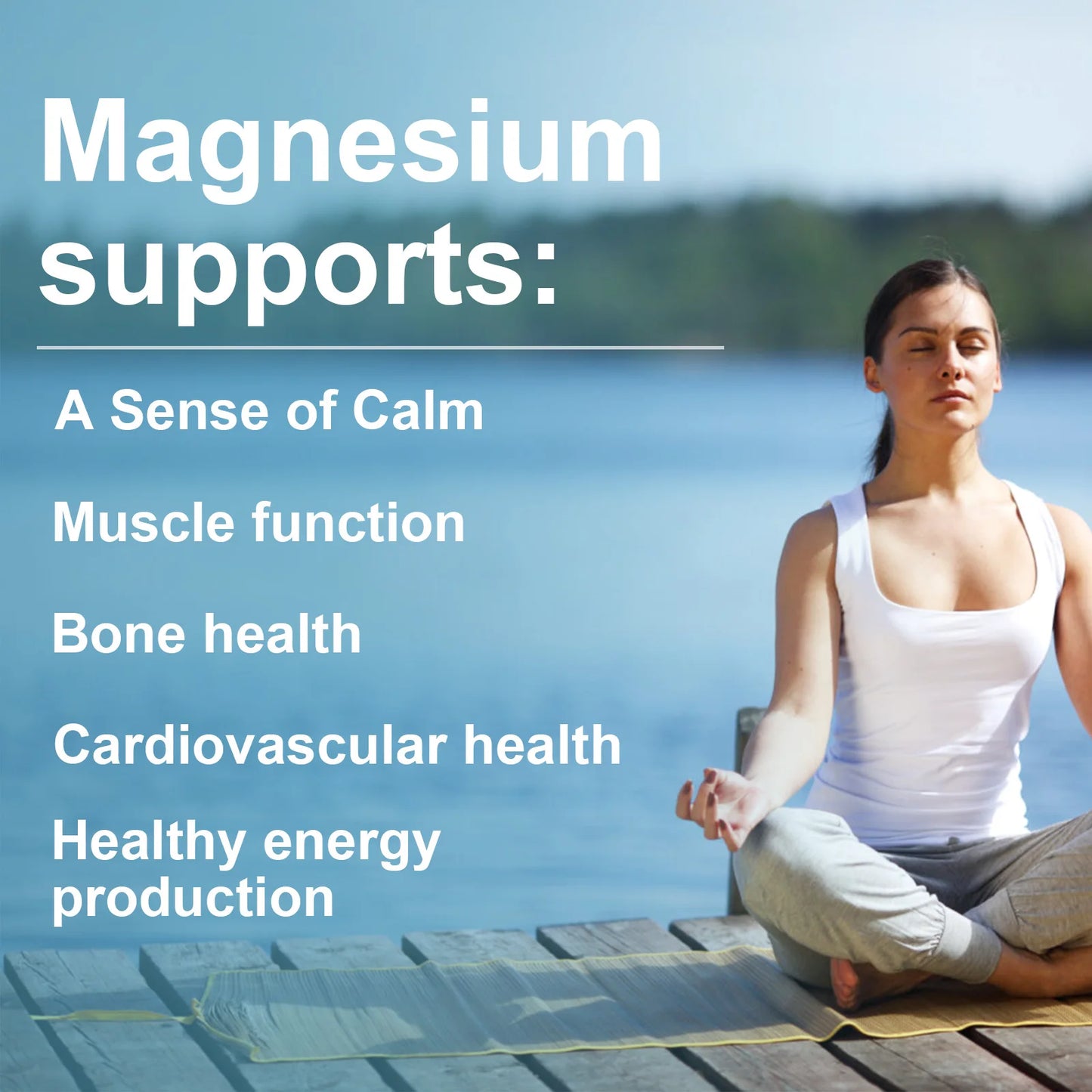 Triple Magnesium Complex 300 Mg, Support Muscle, Nerves, Energy and Heart Health, Non-GMO 60 Capsules