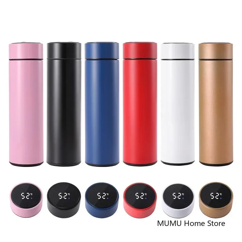 500ML Intelligent Temperature Thermos Bottle Stainless Steel Insulated Cup Portable Vacuum Flask Keeps Cold and Heat Thermal Mug