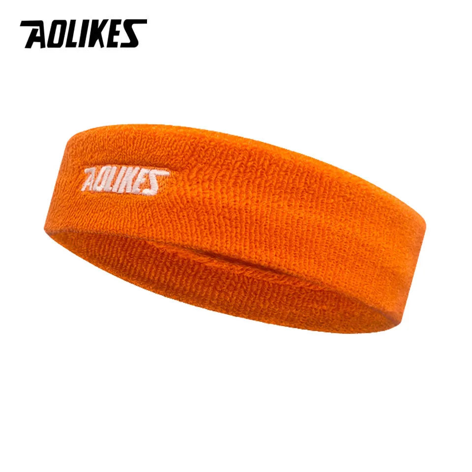 AOLIKES High Quality Cotton Sweat Headband For Men Sweatband women Yoga Hair Bands Head Sweat Bands Volleyball Tennis