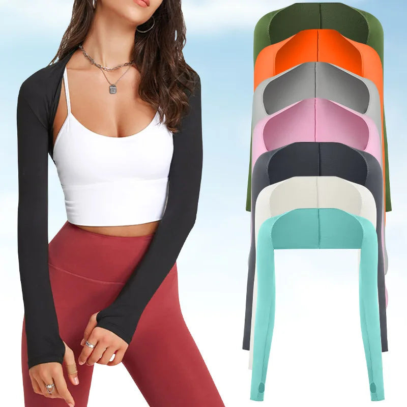 UV Protection Shawl Driving Arm Sleeves Women Outdoor Hiking Summer Cycling Golf Lightweight Seamless Shoulder Breathable Shawl