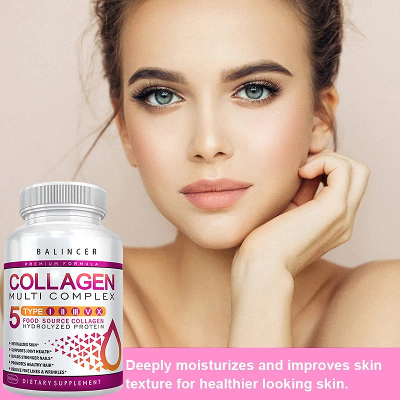 Collagen Complex - for Skin Care, Reduce Fine Lines and Wrinkles, Firm Skin, Support Hair, Joint and Nail Health