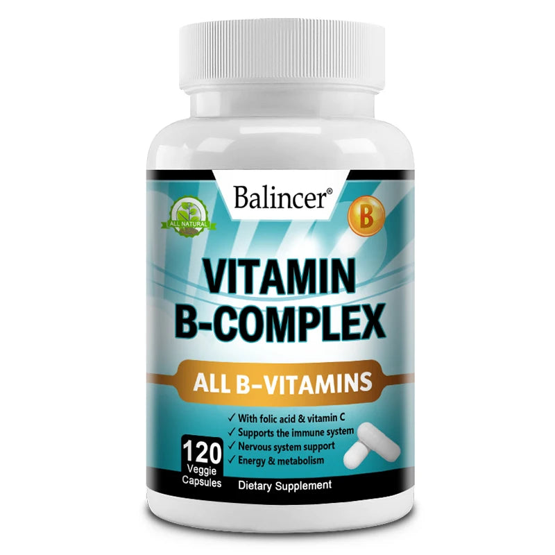Balincer Vitamin B Complex Supplement - Heart Health, Nervous System Support, Energy Metabolism, Support Immune System