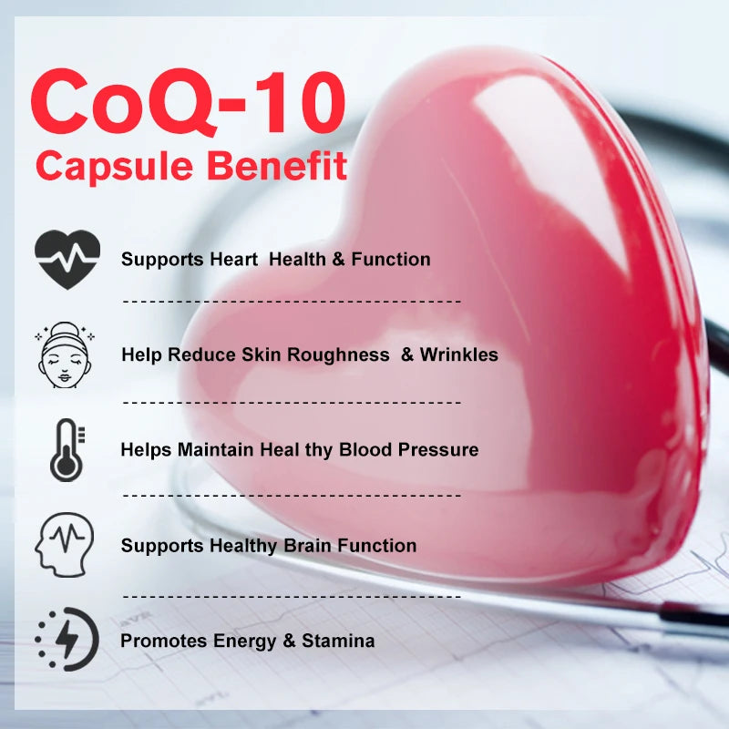 Coenzyme Q10 400 mg Softgel Antioxidant - Excellent absorbency, active form for heart, immune and skin health