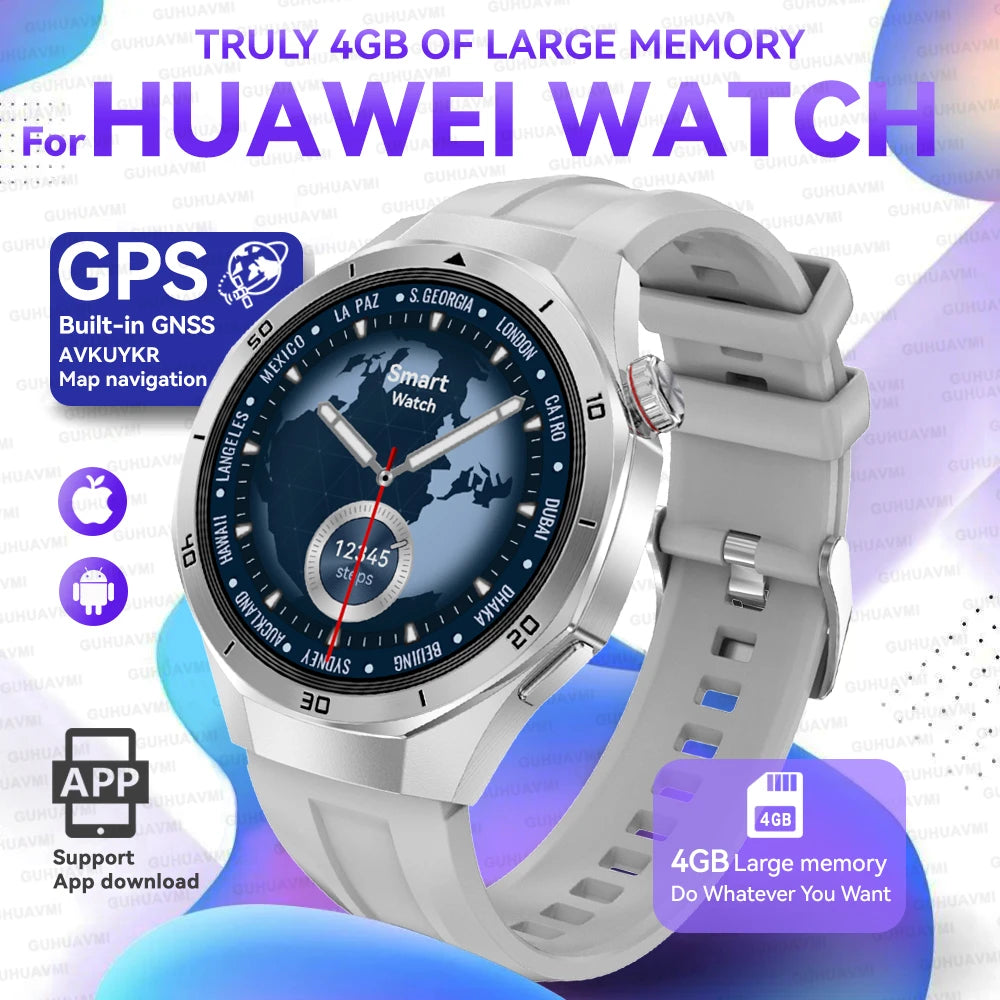 2025New For HUAWEI Upgraded Ultra Big 4GB Memory Smart Watch Men GPS Map MP3/MP4 Player Bluetooth Call Sports Fashion Smartwatch